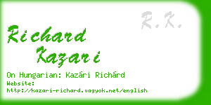 richard kazari business card